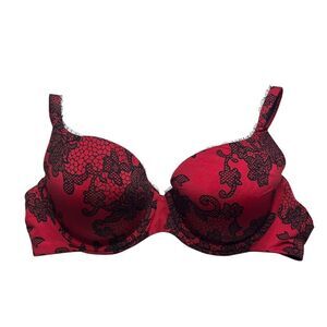 Soma Red and Black Lace lined Mimi Bra 38C